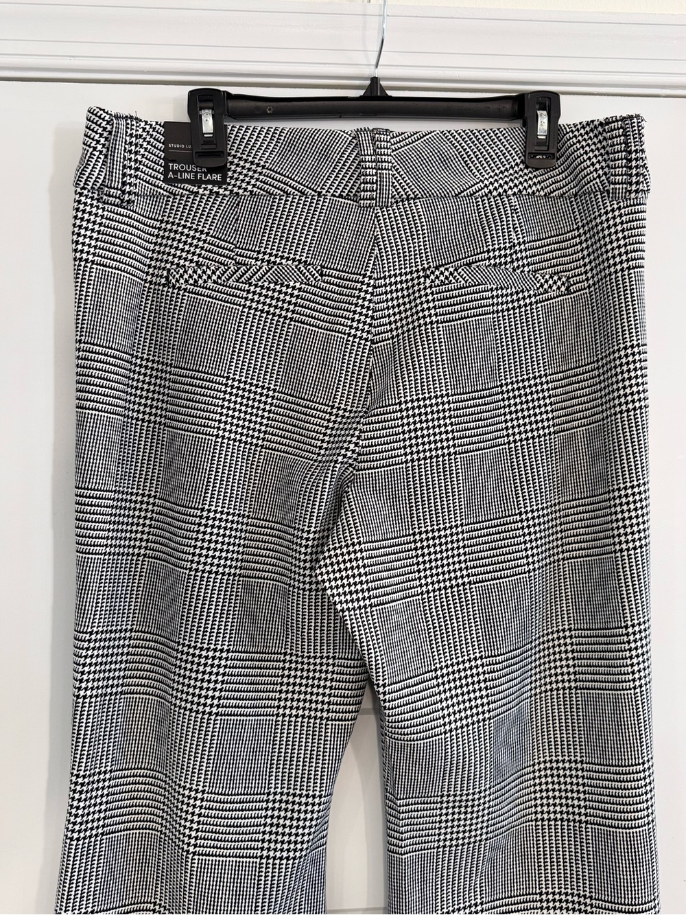 torrid Black & White Glen Plaid Flare Pants - Picture 4 of 11